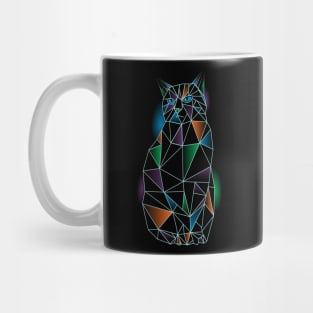 Polygonal cat Mug